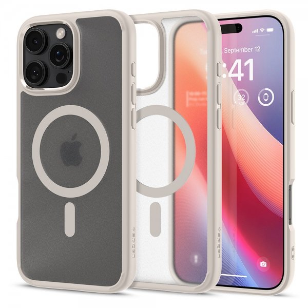 Spigen iPhone 16 Pro Max Skal Ultra Hybrid MagFit Frost Natural Titanium