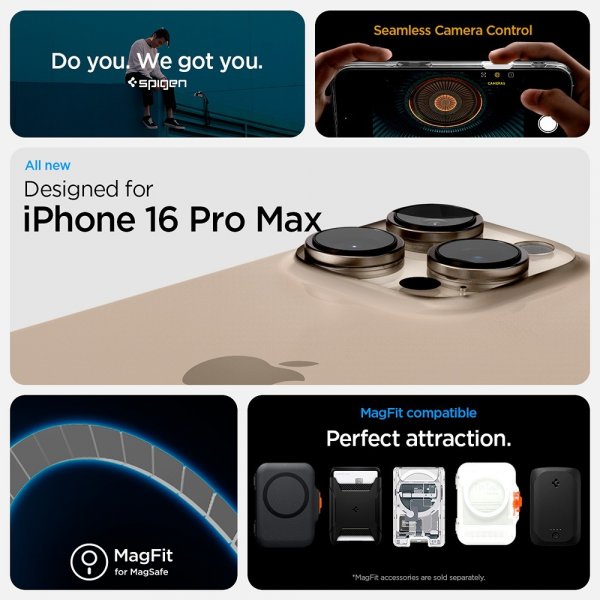 Spigen iPhone 16 Pro Max Skal Ultra Hybrid T MagFit Graphite