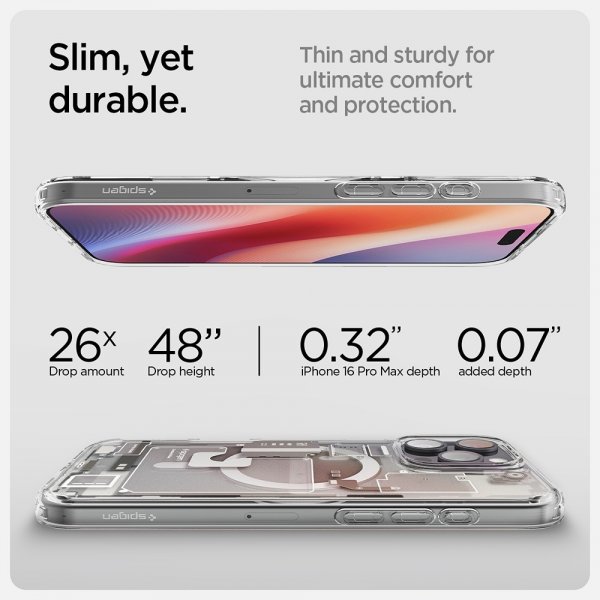 Spigen iPhone 16 Pro Max Skal Ultra Hybrid Zero One MagFit Natural Titanium
