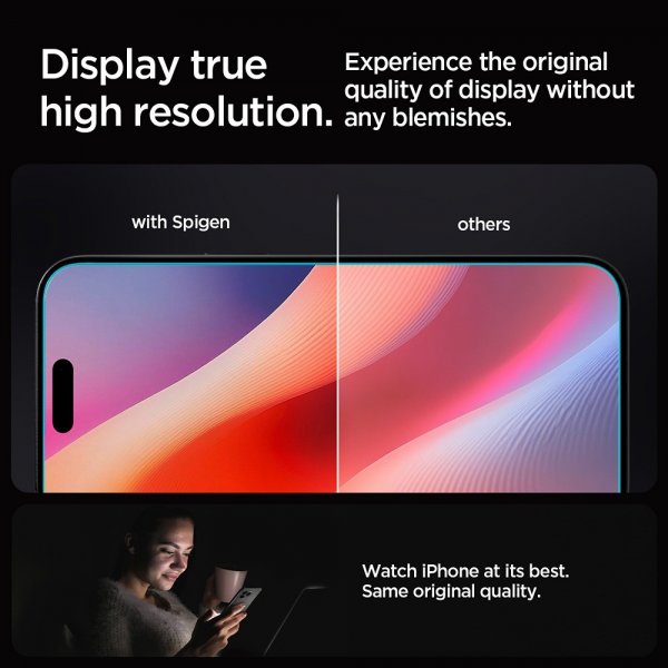 Spigen iPhone 16 Pro Max/iPhone 17 Pro Max Skärmskydd GLAS.tR EZ Fit 2-pack