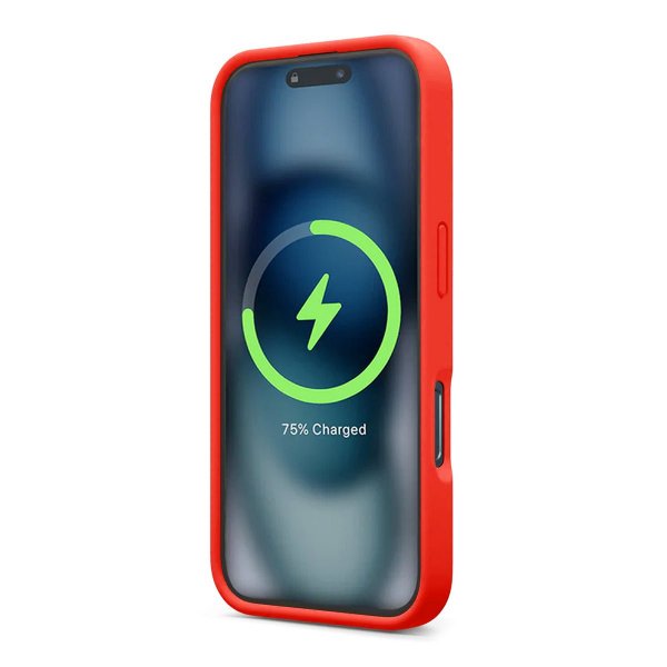 Rvelon iPhone 16 Pro Skal Silikon MagSafe Röd