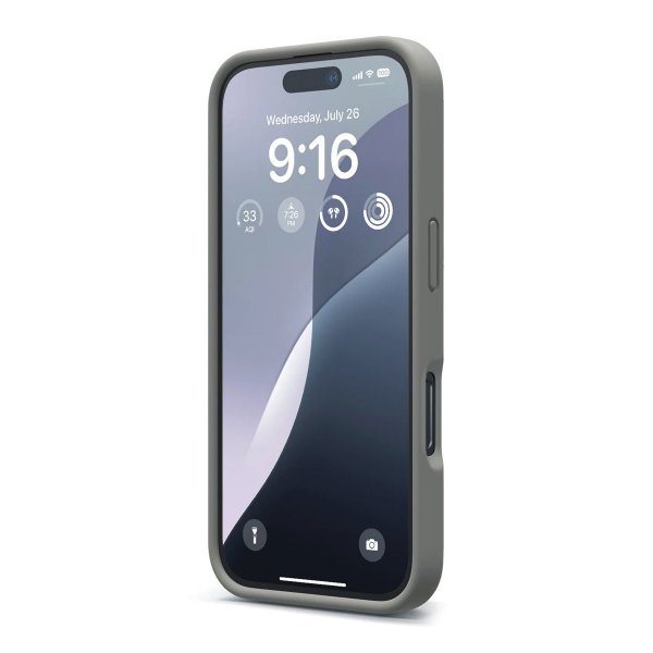 Rvelon iPhone 16 Pro Skal Silikon Grå