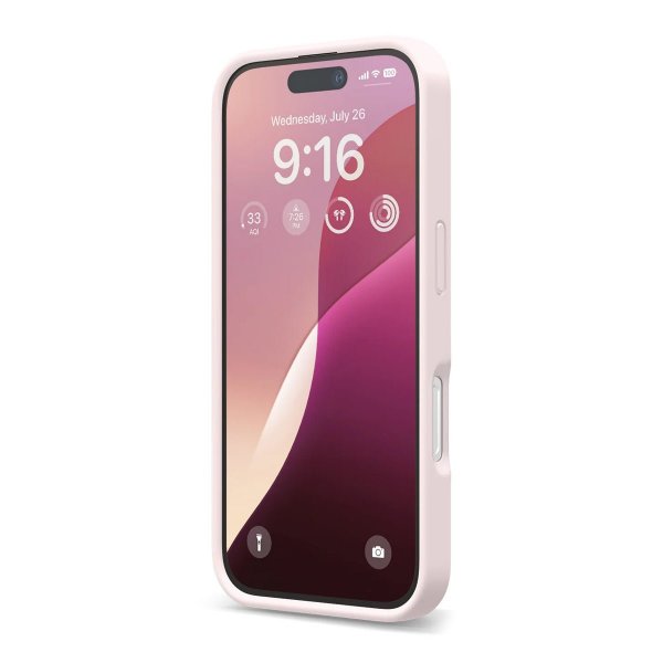 Rvelon iPhone 16 Pro Skal Silikon Rosa