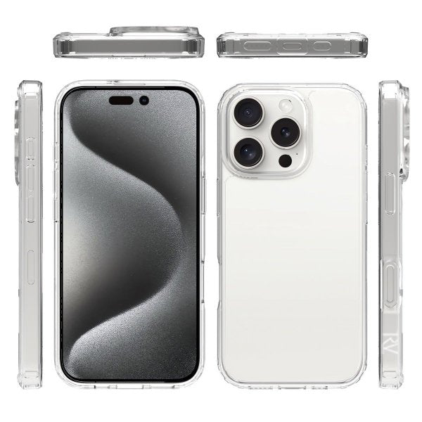 Rvelon iPhone 16 Pro Skal Transparent TPU Transparent