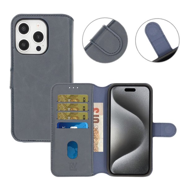 Rvelon iPhone 16 Pro Fodral Magnetiskt Avtagbart Skal Blå