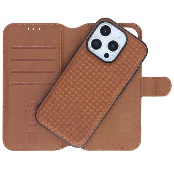 Rvelon iPhone 16 Pro Fodral Magnetiskt Avtagbart Skal Brun
