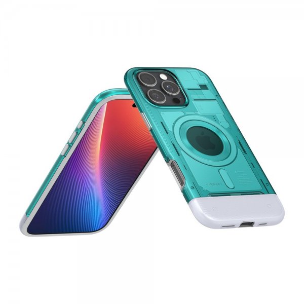 Spigen iPhone 16 Pro Skal Classic C1 MagFit Bondi Blue