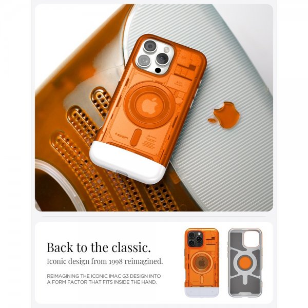Spigen iPhone 16 Pro Skal Classic C1 MagFit Tangerine