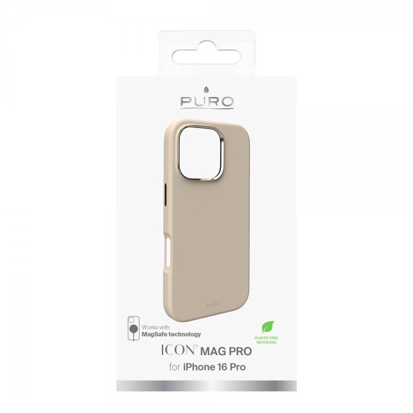 Puro iPhone 16 Pro Skal ICON Mag Pro Beige