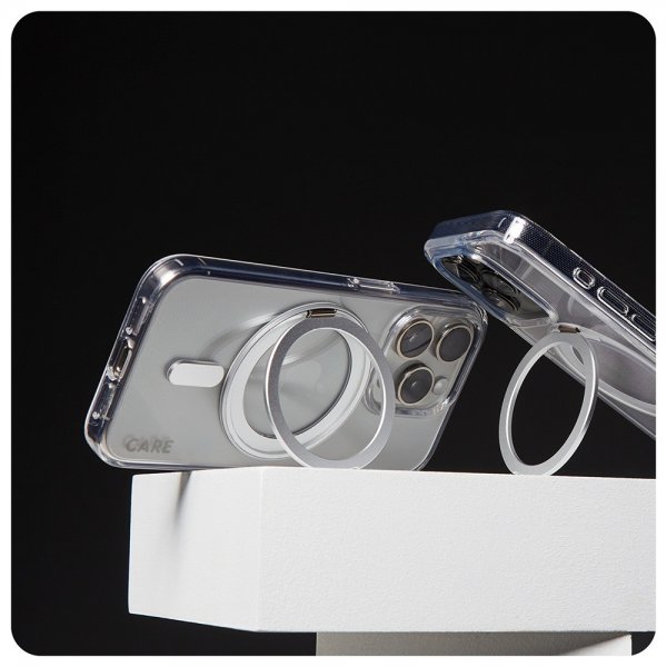 CARE by PanzerGlass iPhone 16 Pro Skal Kickstand MagSafe Silver
