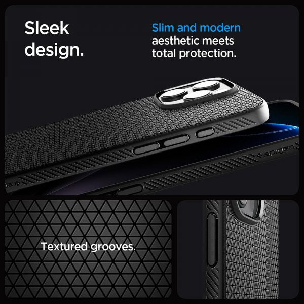 Spigen iPhone 16 Pro Skal Liquid Air T MagFit Matte Black
