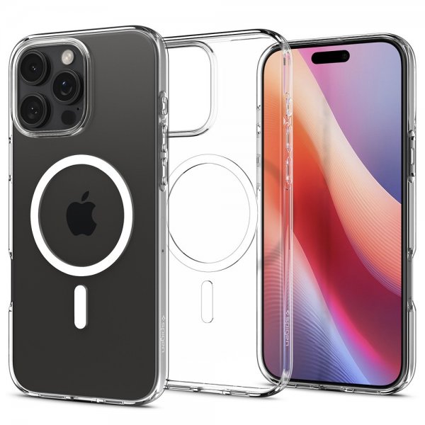 Spigen iPhone 16 Pro Skal Liquid Crystal MagFit Crystal Clear
