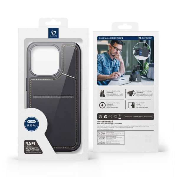 Dux Ducis iPhone 16 Pro Skal Rafi II Series MagSafe Svart