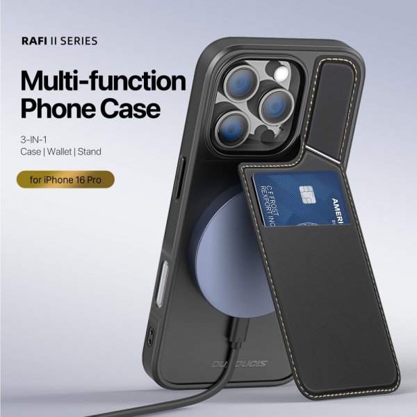 Dux Ducis iPhone 16 Pro Skal Rafi II Series MagSafe Svart