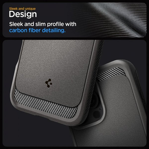 Spigen iPhone 16 Pro Skal Rugged Armor MagFit Grå