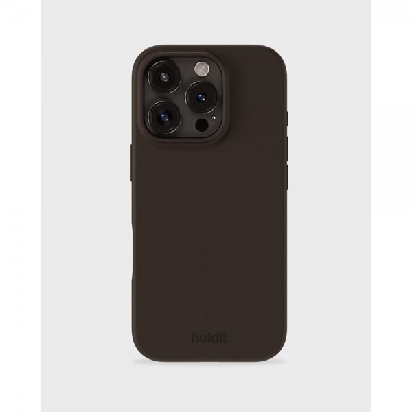holdit iPhone 16 Pro Skal Silikon Chocolate
