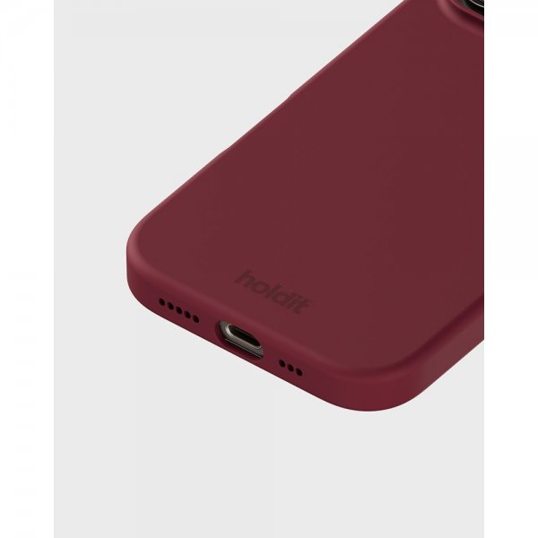 holdit iPhone 16 Pro Skal Silikon Red Velvet