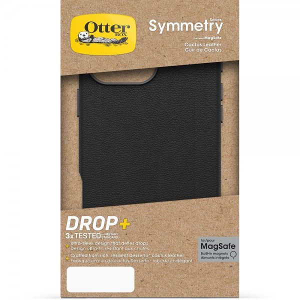 Otterbox iPhone 16 Pro Skal Symmetry Cactus Leather MagSafe Noir Ash