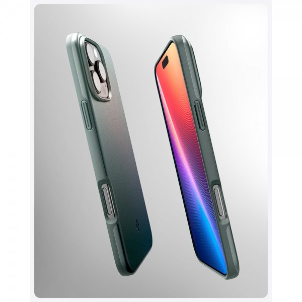 Spigen iPhone 16 Pro Skal Thin Fit MagFit Abyss Green