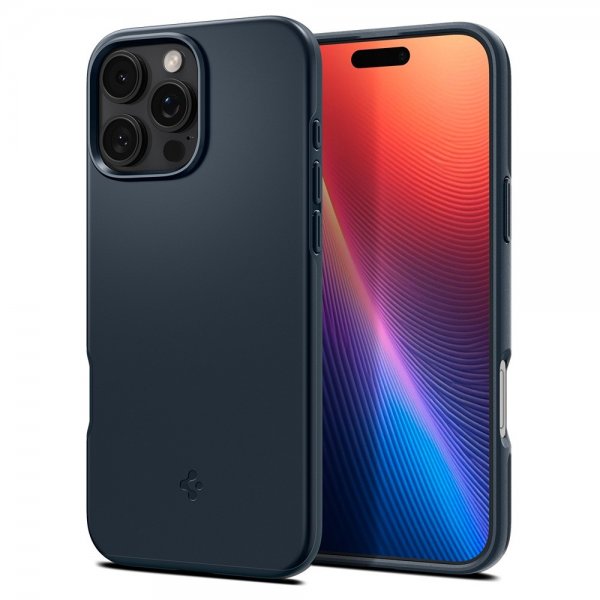 Spigen iPhone 16 Pro Skal Thin Fit MagFit Metal Slate