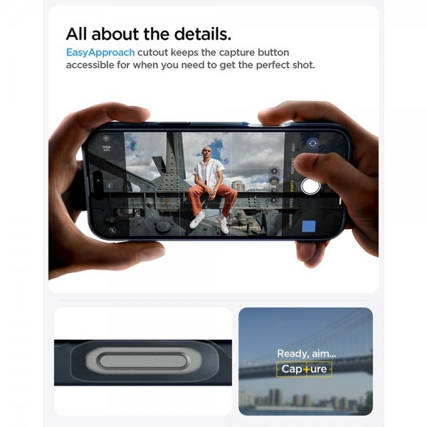 Spigen iPhone 16 Pro Skal Thin Fit MagFit Metal Slate