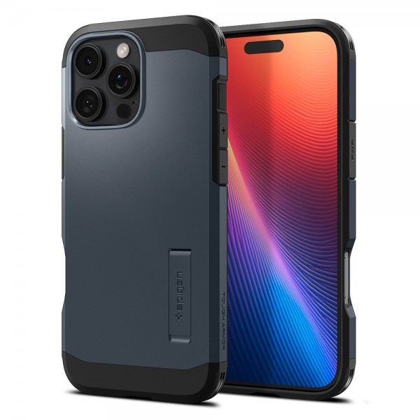 Spigen iPhone 16 Pro Skal Tough Armor MagFit Metal Slate