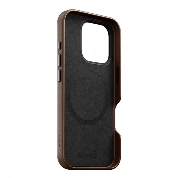 Nomad iPhone 16 Pro Skal Traditional Leather Case Brun