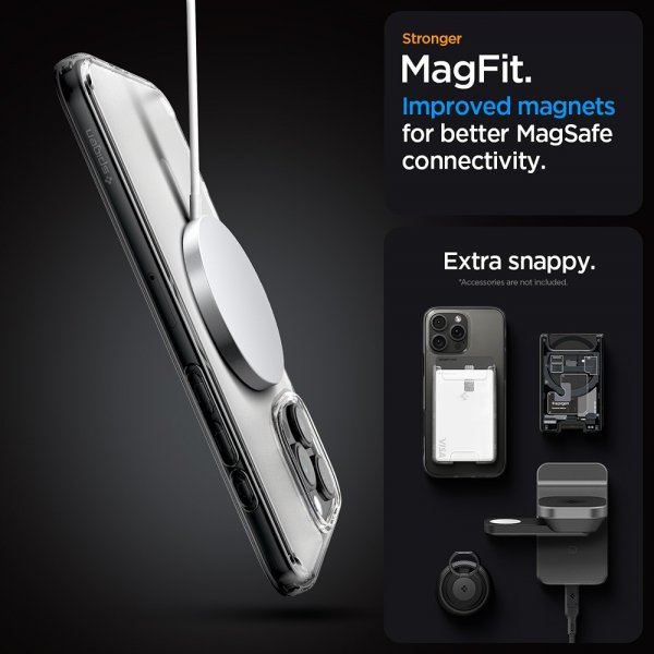 Spigen iPhone 16 Pro Skal Ultra Hybrid MagFit Frost Clear