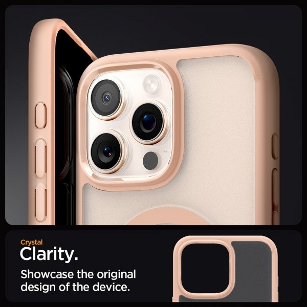 Spigen iPhone 16 Pro Skal Ultra Hybrid MagFit Frost Rose Titanium