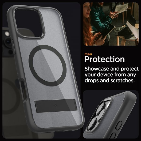 Spigen iPhone 16 Pro Skal Ultra Hybrid S MagFit Frost Black