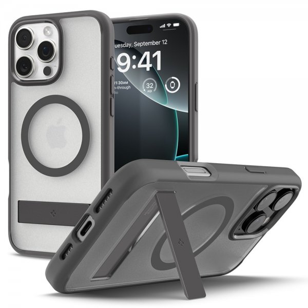 Spigen iPhone 16 Pro Skal Ultra Hybrid S MagFit Frost Gray