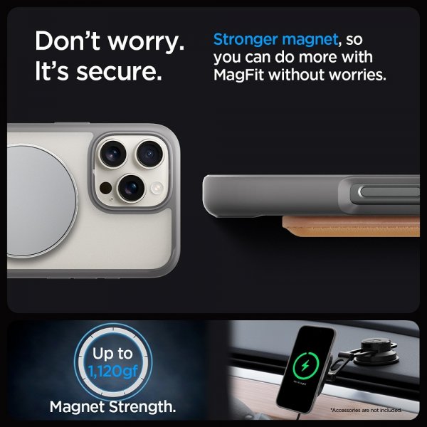 Spigen iPhone 16 Pro Skal Ultra Hybrid S MagFit Frost Gray