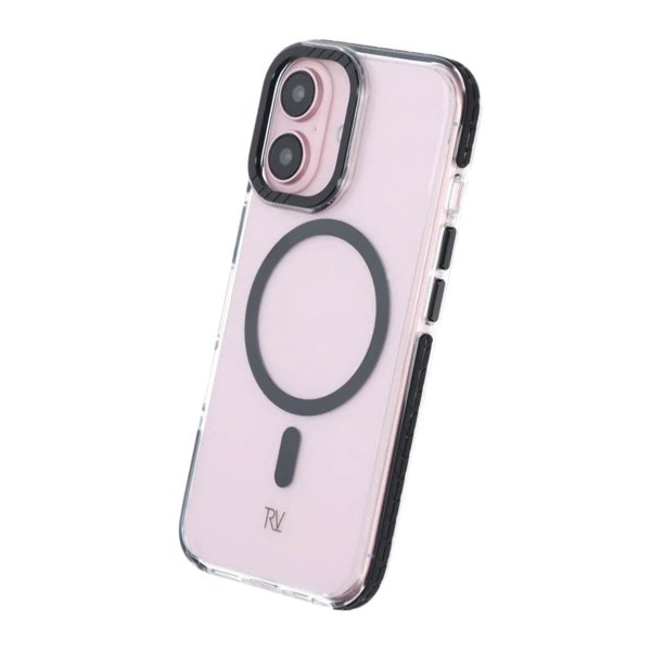 Rvelon iPhone 16 Skal TPU MagSafe Svart/Transparent