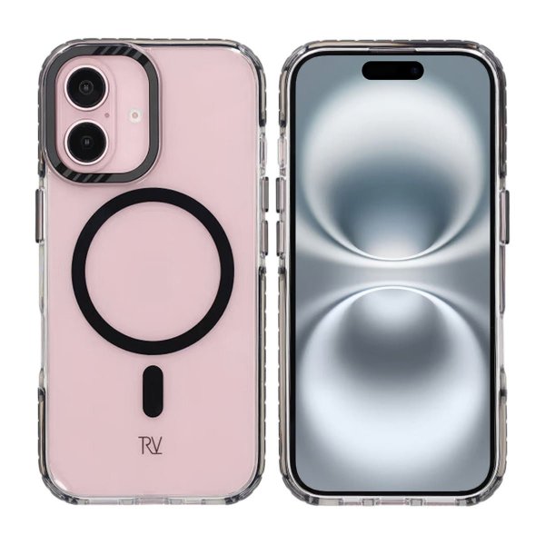 Rvelon iPhone 16 Skal TPU MagSafe Svart/Transparent
