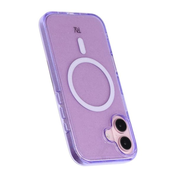 Rvelon iPhone 16 Skal Glitter MagSafe Lila