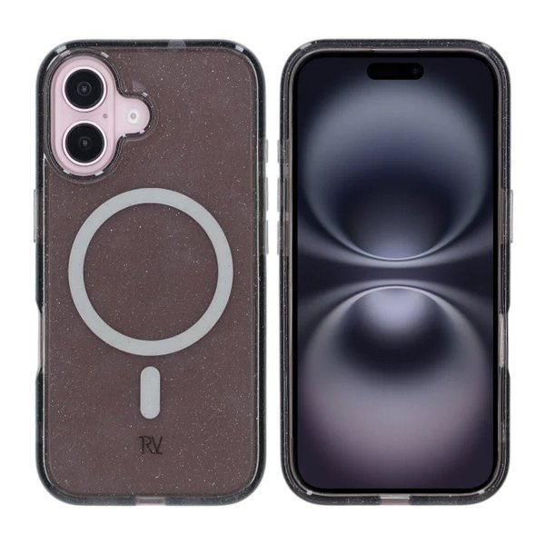 Rvelon iPhone 16 Skal Glitter MagSafe Svart