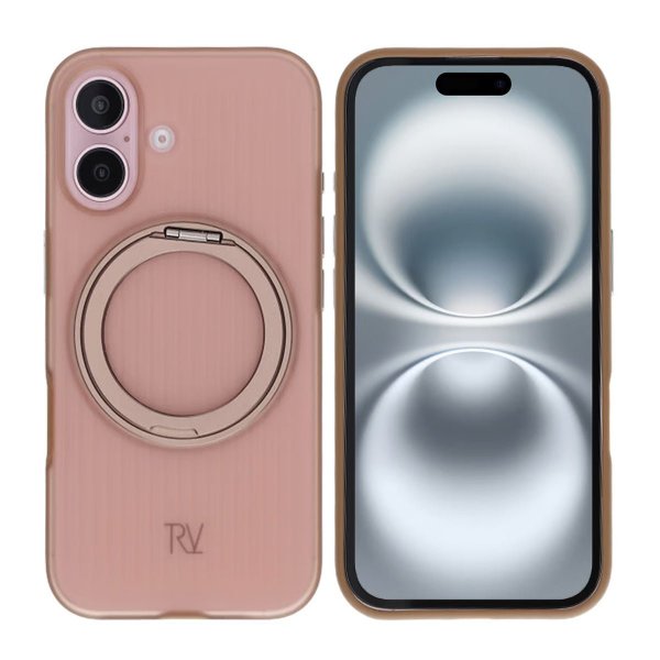 Rvelon iPhone 16 Skal Roterbart MagSafe Stativ Brun