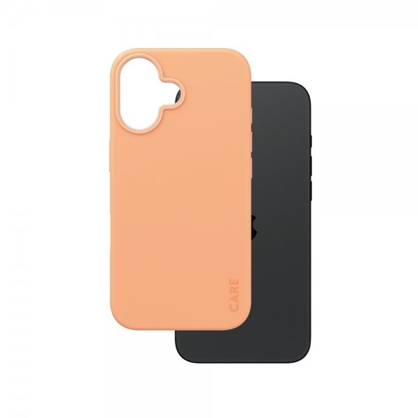 CARE by PanzerGlass iPhone 16 Skal Fashionable MagSafe Peachy