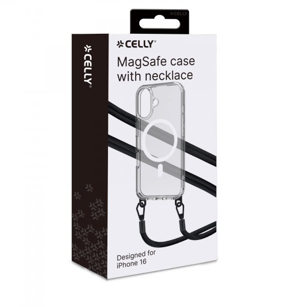Celly iPhone 16 Skal Freedom Necklace MagSafe Transparent