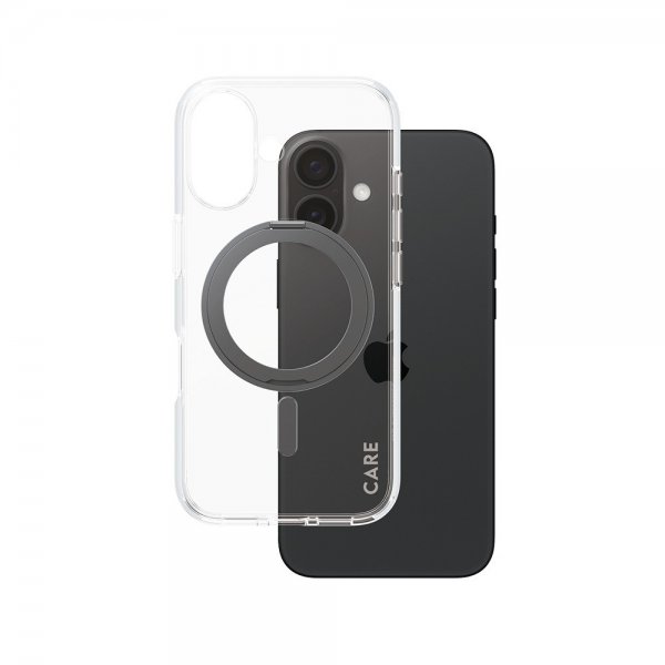 CARE by PanzerGlass iPhone 16 Skal Kickstand MagSafe Svart