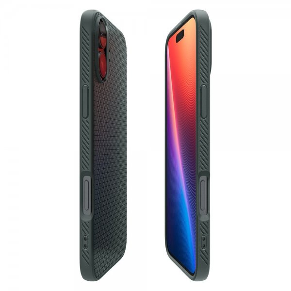 Spigen iPhone 16 Skal Liquid Air Abyss Green