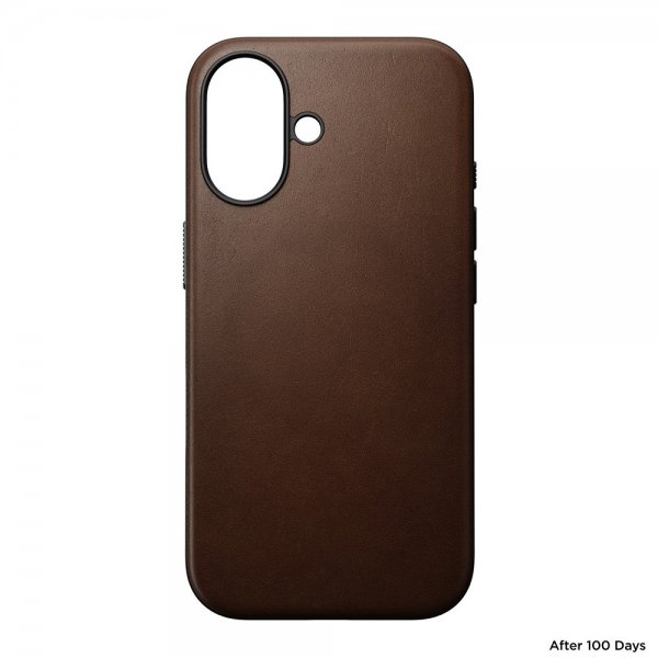 Nomad iPhone 16 Skal Modern Leather Case Brun