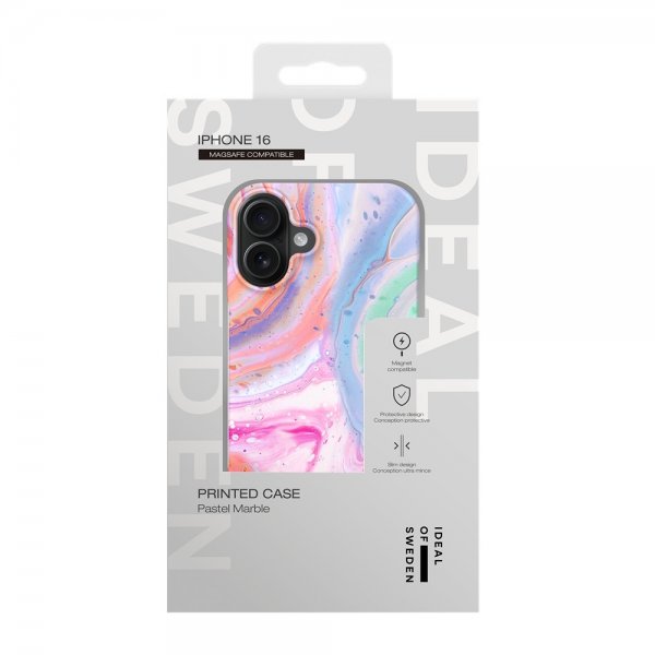 Ideal of Sweden iPhone 16 Skal Printed Case MagSafe Pastel Marble