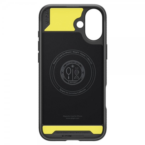 Spigen iPhone 16 Skal Rugged Armor MagFit Matte Black