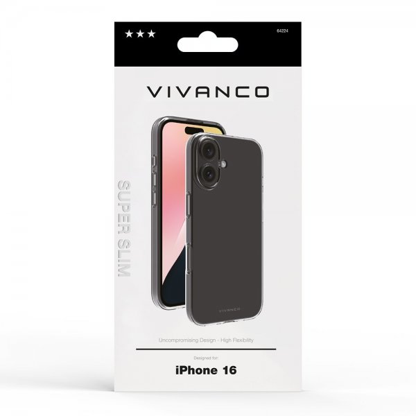 Vivanco iPhone 16 Skal Super Slim Transparent
