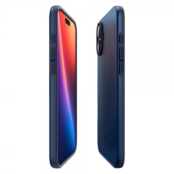 Spigen iPhone 16 Skal Thin Fit MagFit Navy Blue