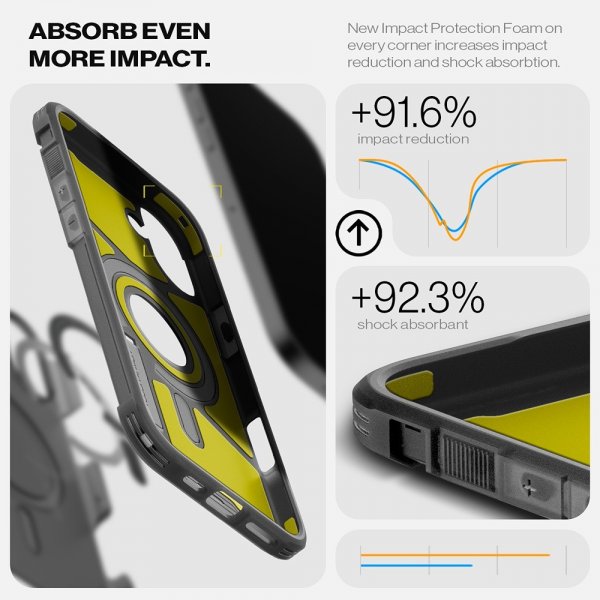 Spigen iPhone 16 Skal Tough Armor MagFit Frost Black