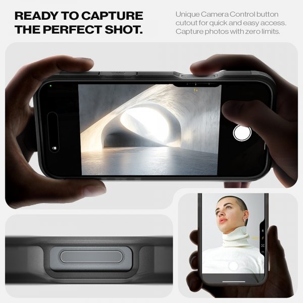 Spigen iPhone 16 Skal Tough Armor MagFit Frost Black