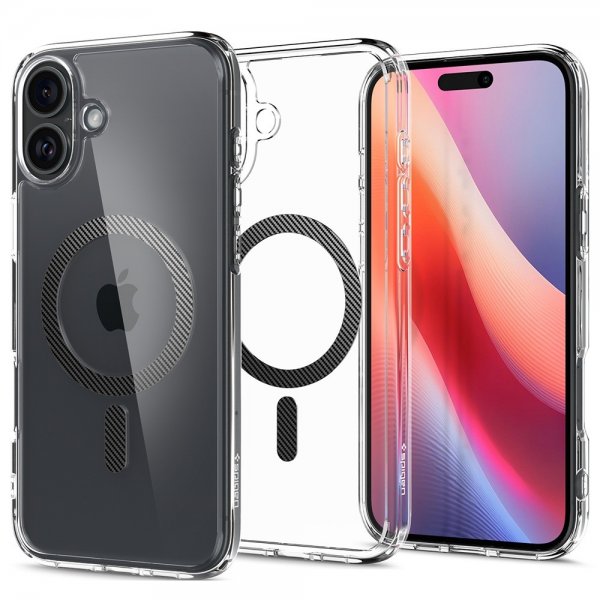 Spigen iPhone 16 Skal Ultra Hybrid MagFit Carbon Fiber