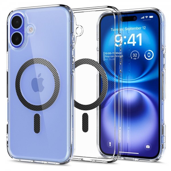 Spigen iPhone 16 Skal Ultra Hybrid MagFit Carbon Fiber